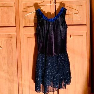 Sparkling Blue and Black dress Halloween Costume dance theatre